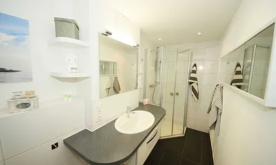 modernes Badezimmer mit Dusche