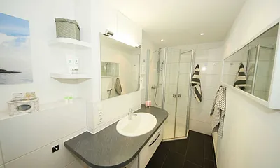 modernes Badezimmer mit Dusche