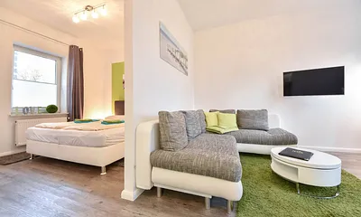 Übergang vom Wohnbereich zum Schlafzimmer 