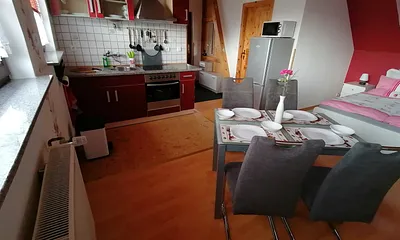 Blick auf den Kochbereich