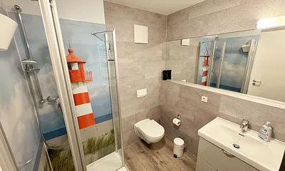 maritimes Badezimmer