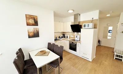 Blick auf den Kochbereich