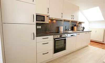 Küchenzeile für ein gemeinsames Kochen in der Familie