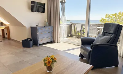 Wohnzimmer mit Meerblick