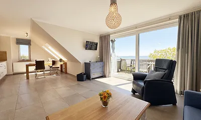 Wohnzimmer mit Meerblick