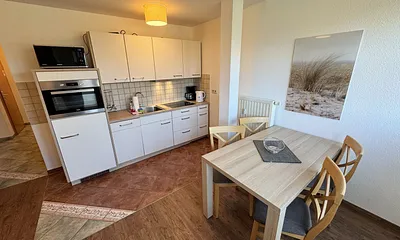 Blick auf den Ess-/Kochbereich