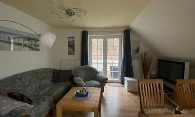 Ansicht Wohnzimmer,Essecke,Balkon