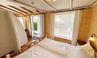 Ferienhaus Thea - offenes Schlafzimmer