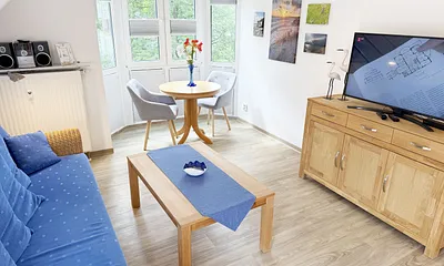 Ferienwohnung Strandmöwe- Wohnzimmer