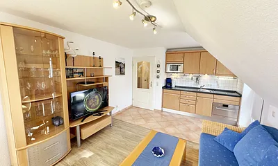 geräumiger Wohn-/Koch-/Essbereich