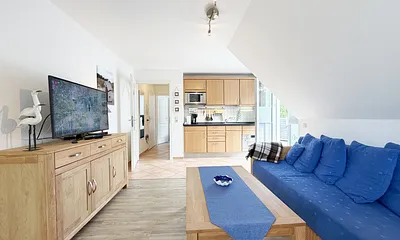 Ferienwohnung Strandmöwe- Wohnzimmer