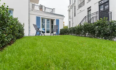 Gartenausblick vom Schlafzimmer