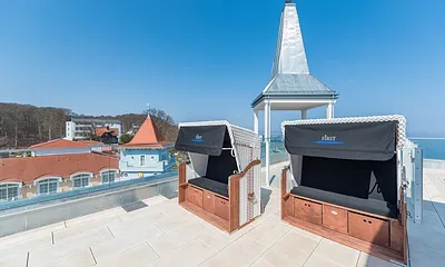 Villa First Sellin Dachterrasse