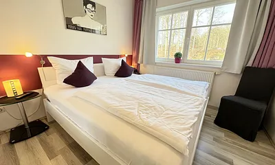 Villa Wilhelmine WE 04 Schlafzimmer mit Dopplebett