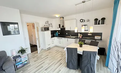 Villa Wilhelmine WE 04 Küchenbereich mit Essbereich