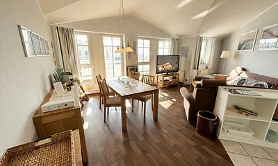Seepark Sellin Haus Baabe - großzügiges-Wohnzimmer