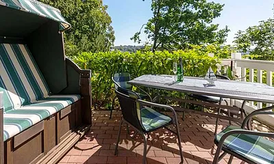 Terrasse der Ferienwohnung 14