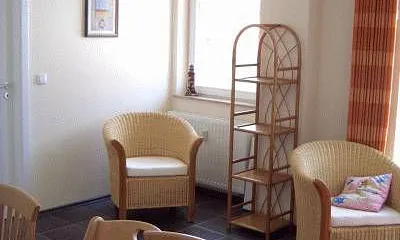 Das Wohnzimmer von der Küche aus