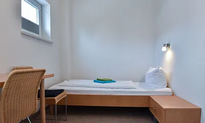 Schlafzimmer mit 2 Einzelbetten