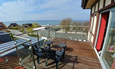 Südsonne auf der ca.20 qm Dachterrasse 