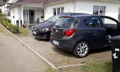 Stellplatz direkt vor der Tür