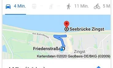 In 11 Minuten zu Fuß am Strand