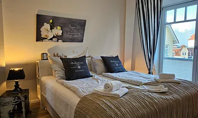 linkes Schlafzimmer zum glücklich sein