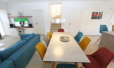 großzügiger Wohn-/Ess-/ Kochbereich