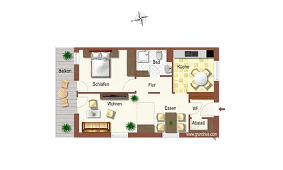 Grundriss der Ferienwohnung "Rügen 12"