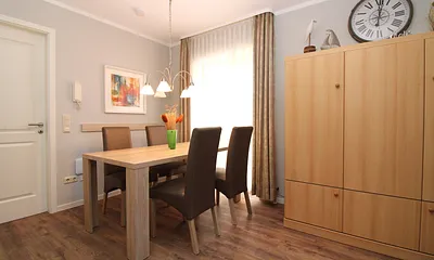 Essbereich im Wohnzimmer