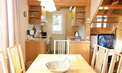 Essbereich mit offener Küche