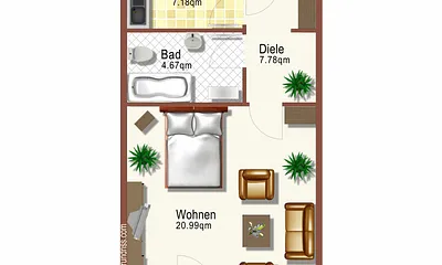 Grundriss der Ferienwohnung "Fehmarn 22"