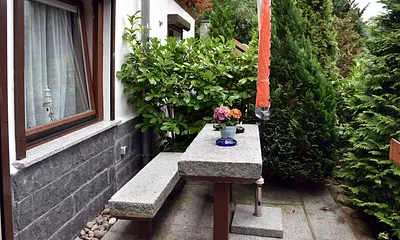 Terrasse vor dem Zimmer