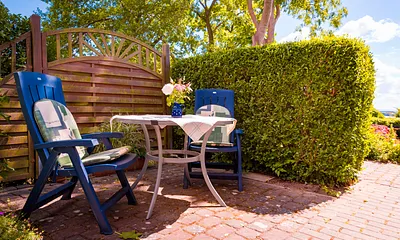 Grillecke vor dem Haus