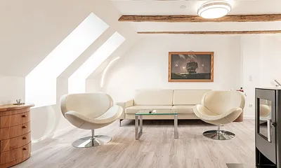 Wohnzimmer mit Kaminofen