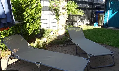 Die 2. Terrasse mit Nachmittags-Sonne