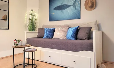 "Mien lüttes Glück" in 10min am Strand, 2-Zimmer-Ferienhaus (DHH mit Garten)