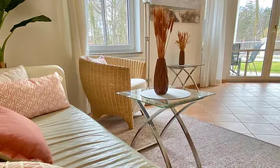 Der schöne Sitzbereich