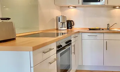 Blick in die offene Küche