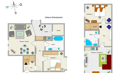 Der Grundriss der Wohnung