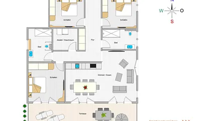 Der Grundriss der Ferienwohnung