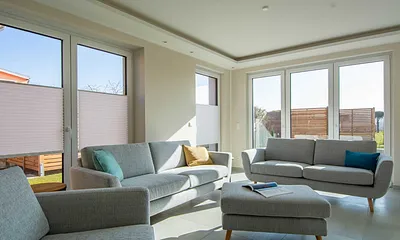 Der großzügige helle Wohnbereich