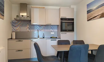 Blick auf die Küchenzeile