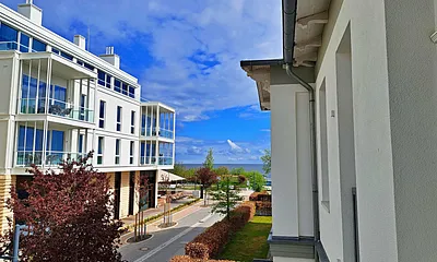 seitlicher Meerblick, Ausblick vom Wohnzimmer