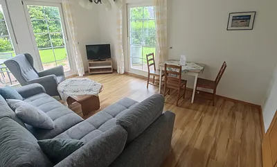 Wohnzimmer mit Schlafcouch für bis zu 2 Personen