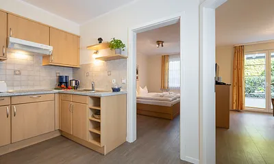 Eintritt mit Küchenzeile