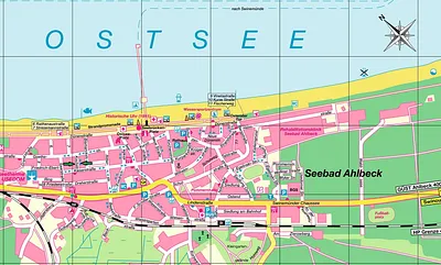 Ortsplan mit Markierung zur Lage des Ferienhauses