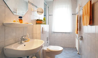 Badezimmer 1. WC und Dusche