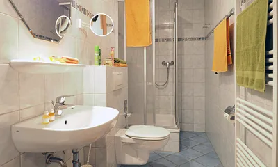 1.Badezimmer mit WC und Dusche