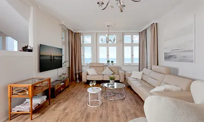 Wohnzimmer mit Meerblick